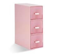 DIBALIYI 1Pcs Plástico Caja Infusiones, Tapa Transparente Caja para Te con 3 Compartimentos, Cajan de Te de Fácil Acceso, Organizador Infusiones para Café, Azúcar(1PCS Rosa)
