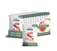 DIBAQ Sense Cat Bites Grain Free, alimento Completo, bocaditos en Salsa para Gatos, (12 uds x 100 gr) (Pavo con Conejo)