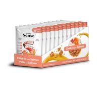 DIBAQ Sense Cat Bites Grain Free, alimento Completo, bocaditos en Salsa para Gatos, (Pack 100 gr x 12 uds) (Salmón)