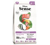 Dibaq Sense Cat Delicius: pienso Natural y sin Cereales de Pescado y Pavo para Gatos Adultos, 6 kg
