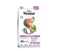 Dibaq Sense Cat Delicius: pienso Natural y sin Cereales de Pescado y Pavo para Gatos Adultos, 6 kg