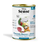 Dibaq Sense Perro Adult Grain Free Pescado Blanco y Atún Latas 24 x 380 gr