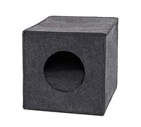 lionto Cueva Fieltro Gatos Cueva Suave Cueva estantería 33x37x33 cm, con Almohada Gris Oscuro