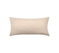 dibea Funda de Almohada de 100% algodón, 40 x 80 cm, 2 Piezas, Funda de Almohada Reversible, para Cualquier época del año, fácil de cuidar y Estable, Incluye Certificado Öko-Tex, Beige