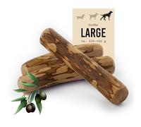 DIBO Olive Wood, Large 220-450 g | Juguete mordedor natural de madera de olivo para perros | salud dental y empleo | Raíz masticable, vegano, sin astillas (tamaño L, para perros de hasta 30 kg aprox.)