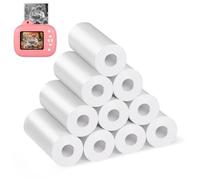 Diboniur 10 Rollos Papel Térmico Blanco para Cámara Instantánea Infantil | Pack de 10 para padres y niños, 5,7 cm de ancho y 2,5 cm de diámetro, para fotos diarias, excursiones, fiestas y manualidades
