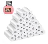 Diboniur 20 Rollo Papel Camara Fotos Infantil, Papel Termico para Camara Fotos Infantil Instantanea, Papel Fotografico para Cámara Instantánea, Compatible con Varias Mini Printer, Fácil de Reemplazar