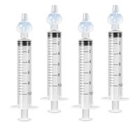 Diboniur 4 Pcs Jeringa Lavado Nasal Bebe 10 ml, Portátil Jeringuilla Lavado Nasal Bebe con Punta de Silicona Suave