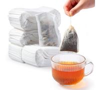 Diboniur 400 Piezas Bolsas de Te Vacias de Tela No Tejida, Colador Te Desechable con Cordón, Infusor de Te para La Bodega, Café, El Mercado de las Flores, Hierbas, Épicas, Lavanda (7 x 9 cm)