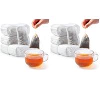 Diboniur 400 Piezas Bolsas de Te Vacias de Tela No Tejida, Colador Te Desechable con Cordón, Infusor de Te para La Bodega, Café, El Mercado de las Flores, Hierbas, Épicas, Lavanda (7 x 9 cm)