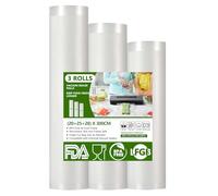 Diboniur Bolsas Vacío Alimentos, 3 Rollos 28/25/20 × 300 cm