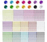Diboniur Brillantes para la Cara, 14 Hojas, 2310 Piezas, Multicolor