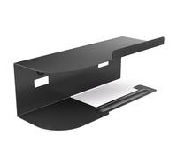 Diboniur Portarrollos Papel Higienico con Estante, Porta Rollos Papel Higienico Adhesivo Sin Perforar, Soporte Papel Higienico de Pared Carbon Acero para Baño y Aseos, Negro