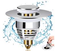 Diboniur Tapon Lavabo Universal, Tapon Fregadero Cocina Universal, tapón de Drenaje de Metal para bañera, Cocina, Lavabo (Abertura del Orificio de Drenaje 32-41 mm)