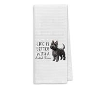 Dibor Life is Better with A Scottish Terrier - Paños de cocina, paños de cocina, paños de cocina, paños de cocina, para amantes de los perros, regalos para niñas y mujeres
