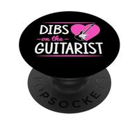 Dibs En El Guitarrista Romántico Día De San Valentín PopSockets PopGrip Adhesivo