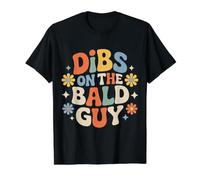 Dibs On The Bald Guy Reclamación De Relación Citas |- Camiseta gráfica económica, Hombre, Negro, S
