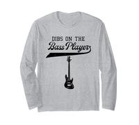 Dibs On The Bass Player Bajista Guitarrista Guitarrista Banda Rocker Manga Larga