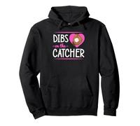 Dibs On The Catcher Romántico Béisbol Día de San Valentín Sudadera con Capucha