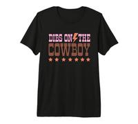 Dibs on The Cowboy Retro Western Diseño Gráfico Camiseta Premium