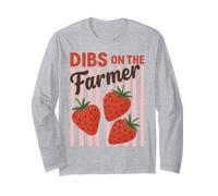 Dibs on the Farmer Fresa Cute Farm Market Estética Manga Larga