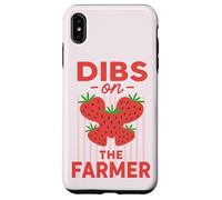 Dibs On The Farmer Funny Strawberry Women Carcasa para iPhone XS Max