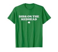 Dibs On The Redhead Shamrock Funny St Patricks Day Irish Camiseta