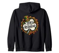 Dibs on The Redhead Shamrock St Patricks Day - Diseño de San Patricio Sudadera con Capucha