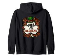 Dibs on The Redhead Shamrock St Patricks Day - Diseño de San Patricio Sudadera con Capucha