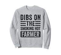 Dibs on The Smoking Hot Farmer Funny Wife Novia Sudadera