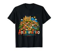 Dibujado a Mano Antananarivo Madagascar Viaje Monumento Regalo Camiseta