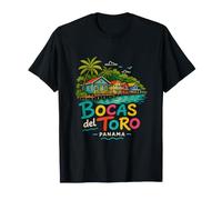 Dibujado a Mano Bocas del Toro Panamá Viaje Monumento Regalo Camiseta