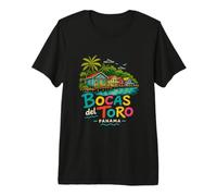 Dibujado a Mano Bocas del Toro Panamá Viaje Monumento Regalo Camiseta Premium