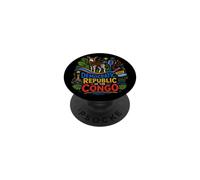 Dibujado a Mano DR Congo Travel Souvenir Landmark Gift PopSockets PopGrip Adhesivo