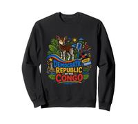 Dibujado a Mano DR Congo Travel Souvenir Landmark Gift Sudadera