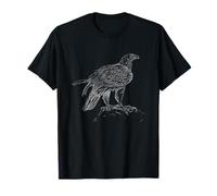 Dibujado a mano Eagle Falconry Falcons Caza Bird Gift Camiseta