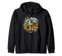 Dibujado a Mano San Antón Am Arlberg Austria Viaje Monumento Regalo Sudadera con Capucha