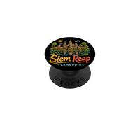 Dibujado a Mano Siem Reap Camboya Viaje Recuerdo Regalo PopSockets PopGrip Adhesivo