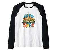 Dibujado a Mano Split Croacia Viaje Souvenir Hito Regalo Camiseta Manga Raglan