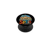 Dibujado a Mano Split Croacia Viaje Souvenir Hito Regalo PopSockets PopGrip Adhesivo