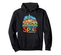 Dibujado a Mano Split Croacia Viaje Souvenir Hito Regalo Sudadera con Capucha