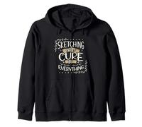 Dibujar es mi Cura para Todo Artista Sudadera con Capucha