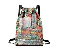 Dibuje la bolsa de la cuerda de la espalda - saco de gimnasio deportivo, mochila de nylon plegable Bolsa de gimnasio impermeable | Mochila impermeable, paquetes de senderismo de moda de gran capacidad