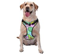 Dibujo a Mano Colorido de un Aguacate,Arnés para Mascotas, arnés Reflectante Ajustable para Perros,S