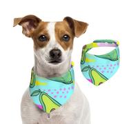 Dibujo a Mano Colorido de un Aguacate,Pañuelos de algodón para Perros, Bufandas Ajustables para Mascotas,M