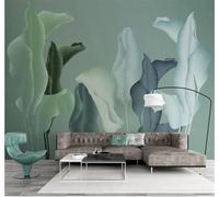 Dibujo A Mano Plantas Tropicales Hojas Verdes Estilo Fresco Papel Pintado 3D Seda Texturizada Primera Calidad Neutros Material Ideal Para SalóN Dormitorio-300cm×210cm