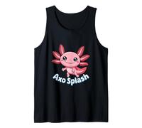 Dibujo Animado de Axolotl Kawaii Ultra Lindo de AXO Splash Camiseta sin Mangas