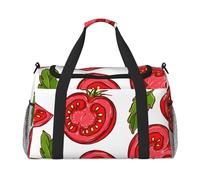 Dibujo Animado de un patrón de Hojas de Tomate,Bolsas Deportivas, Bolsos de Viaje Deportivos Cruzados de Mano, Bolsas de Viaje de Gran Capacidad para Mujeres y Hombres.