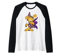 Dibujo Animado del Mago Garfield Hocus Pocus Trick Treat para Halloween Camiseta Manga Raglan