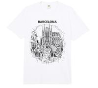 Dibujo artístico de Viaje de la Sagrada Familia de Barcelona Comfort Colors Adult Heavyweight T-Shirt